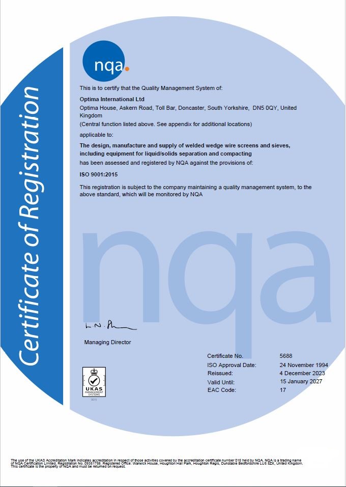 Quality assurance | Optima International